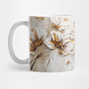 3D flowers - creamy and textured painting Mug